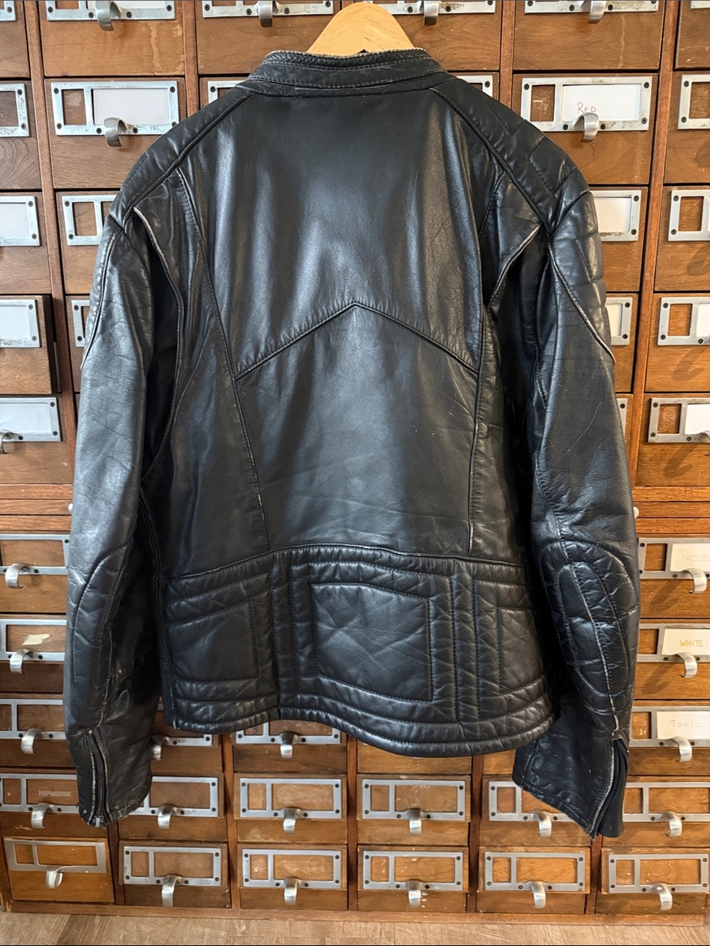 Taurus Leather Biker Racing Jacket Men’s - Picture 6 of 12